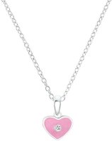 Prinzessa Lillifee 2035981 Collana con cuore rosa e strass