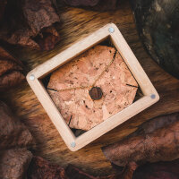 Facade Halskette mit eckigem Holz Anhänger - Holzkern Modell: Jewelry