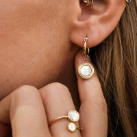 Zendala Ohrhänger mit rundem Anhänger - Holzkern Modell: Jewelry