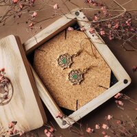 Aphonia Ohrhänger Schneeflocke - Holzkern Modell: Jewelry