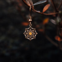 Aphonia Ohrhänger Schneeflocke - Holzkern Modell: Jewelry