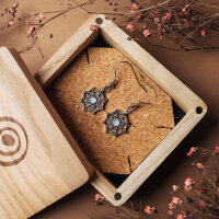 Aphonia Ohrhänger Schneeflocke - Holzkern Modell: Jewelry