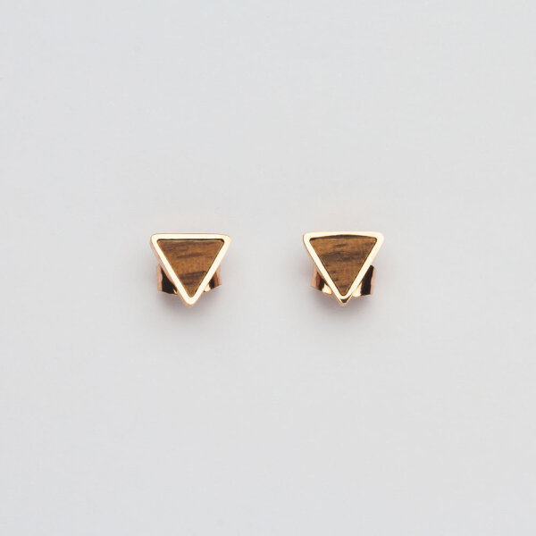 Scale Ohrstecker Dreieck - Holzkern Modell: Jewelry