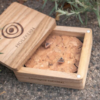 Scale Ohrstecker Dreieck - Holzkern Modell: Jewelry