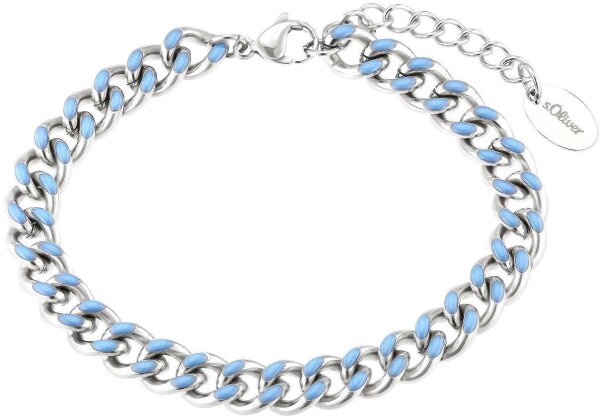 Bracciale Panzer con dettagli in smalto blu - s.Oliver Jewelry Modello: 2037973