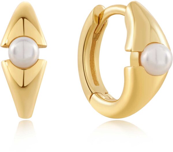 ANIA HAIE E054-03G Orecchini geometrici con una perla