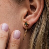 Orecchini Awakening (Marmo/Oro) - Orecchini a perno con pendente a catena - Holzkern Modello: Jewelry