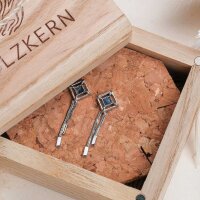 Orecchini Awakening (Lapislazzuli/Argento) - Orecchini a perno con pendente a catena - Holzkern Modello: Jewelry