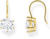 Orecchini pendenti con decorazione di pietre bianche -...