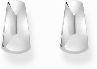 Orecchini a cerchio argentati, con forma trapezoidale ed estetica Chunky ispirata agli anni 90 - Thomas Sabo Modello: CR740-001-21