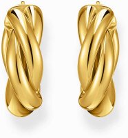 Orecchini a cerchio dorati, con design intrecciato per look romantici ed eleganti - Thomas Sabo Modello: CR742-413-39