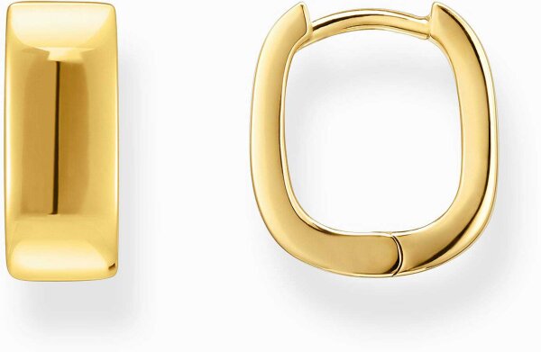 Orecchini a cerchio dorati, con forma squadrata e design minimalista - Thomas Sabo Modello: CR743-413-39