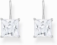 Orecchini pendenti con grande zircone bianco taglio princess - Thomas Sabo Modello: H2289-051-14