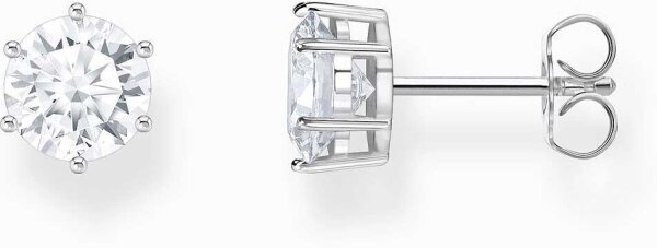 Orecchini a perno con grande zircone bianco taglio brillante - Thomas Sabo Modello: H2300-051-14