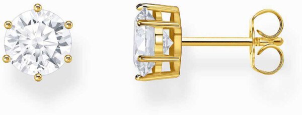 Orecchini a perno con grande zircone bianco taglio brillante - Thomas Sabo Modello: H2300-051-14