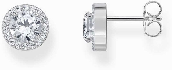 Orecchini a perno Halo con pietra bianca taglio brillante - Thomas Sabo Modello: H2304-051-14