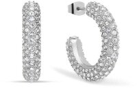 Orecchini a cerchio in acciaio inossidabile con pietre -...