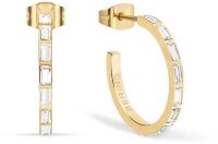 Orecchini a cerchio in acciaio inossidabile con pietre -...