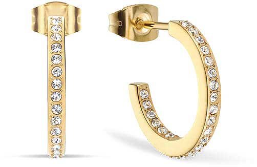 Orecchini a cerchio in acciaio inossidabile con pietre - Bering Jewelry Modello: 737-27-05