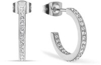 Orecchini a cerchio in acciaio inossidabile con pietre -...