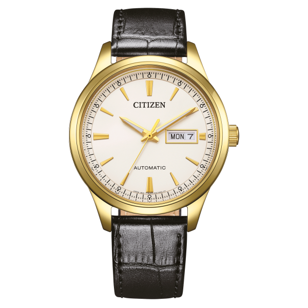 Citizen orologio da uomo modello: NY4059-09AE con quadrante bianco e cinturino in pelle
