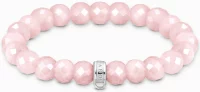 Thomas Sabo Bead-Armband Modell: X0292-034-9-L17 aus Rosenquarz-Beads und ringförmiger Öse für Charms