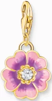 Thomas Sabo Charm Anhänger Modell: 2208-565-7 Blüte lila- 925 Sterlingsilber 18k vergoldet und Kaltemail