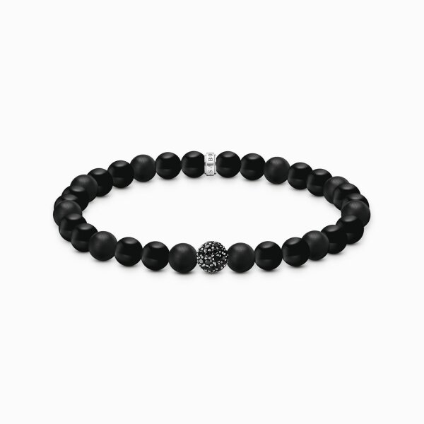 Beads Armband aus Obsidian und schwarzem Zirkoniastein - Thomas Sabo Modell: A2194-705-11-L19