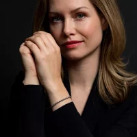 Braccialetto in pietre preziose argentate con chiusura in acciaio inossidabile - Modello Rebel&Rose: RR-30002-S-S