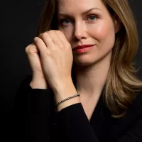 Bracciale in pietre naturali di ematite da 4 mm con...