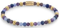 Bracciale in pietre preziose viola, violetto e oro con...