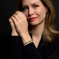 Bracciale in avventurina verde e moss agate da 4 mm con...