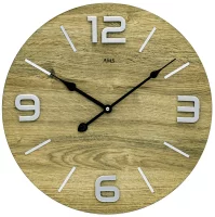 Orologio da parete in quarzo AMS 9701 - Cassa in legno