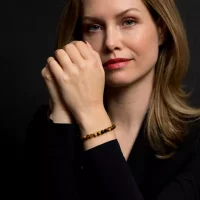 Bracciale in pietra naturale di 6mm con effetto occhio di...