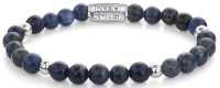 Bracciale in pietre preziose di sodalite blu di 6 mm con...