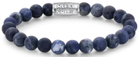 Bracciale in pietre di sodalite da 8 mm con chiusura in...