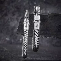 Bracciale in argento spesso 7mm - modello Rebel&Rose:...