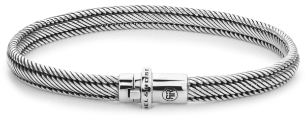Bracciale in argento spesso 6mm - modello Rebel&Rose: RR-BR032-S-L