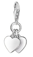Charm Anhänger zwei Herzen - 925 Sterlingsilber