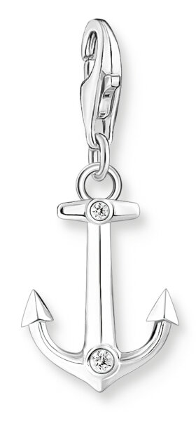 Thomas Sabo Charm-Anhänger Anker mit Steinen Silber