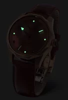 Orologio da donna color oro rosa con cinturino in pelle -...