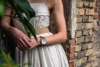 Orologio da donna color oro rosa con cinturino in pelle - Modello Vostok Europe: VS42-125B754