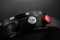 Orologio da uomo nero con cinturino in silicone rosso - Modello Vostok Europe VK68-592C775