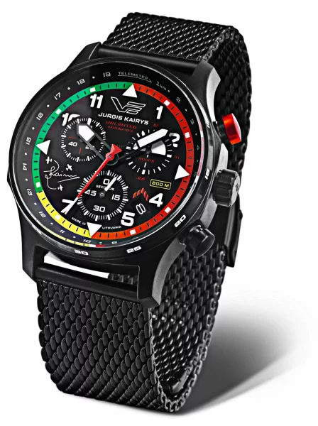 Orologio da uomo nero con cinturino in acciaio inossidabile - Vostok Europe Jurgis Kairys: Modello: VK68-592C775B