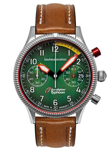 Orologio da uomo verde con cinturino in pelle - Modello Bauhaus: 25764