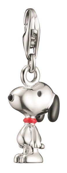 Ciondolo Charm in argento sterling 925 riciclato con motivo PEANUTS Snoopy dipinto a mano, Thomas Sabo, Modello: 2225-664-11