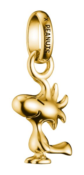 Ciondolo Charm in argento sterling 925 riciclato placcato in oro 18k con motivo Woodstock di Peanuts - Thomas Sabo, Modello: CC1303-413-39