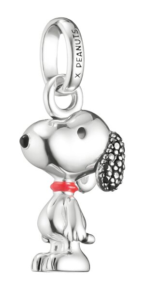 Ciondolo Charm in argento sterling riciclato 925 con motivo Snoopy e dettagli in pavé, Thomas Sabo PEANUTS Connect Modello: CC1310-691-11