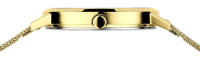 Orologio da donna in acciaio inossidabile placcato oro con cinturino in maglia milanese, modello Bering: 13434-332