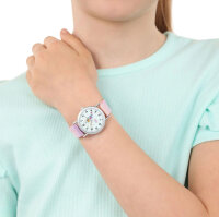 Armbanduhr aus Alloy mit Kunstleder-Armband mit...